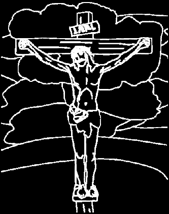Jesus suffers on the cross
