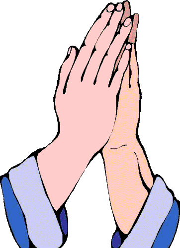 Hands together in Prayer