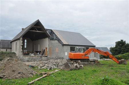 Newtowngore Hall with end wall knocked down! 