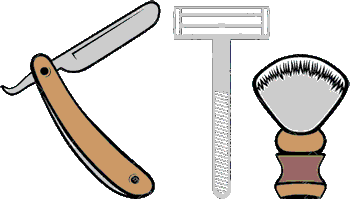 Razor and shaving brush