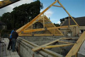 Building work at Ballyconnell new school.