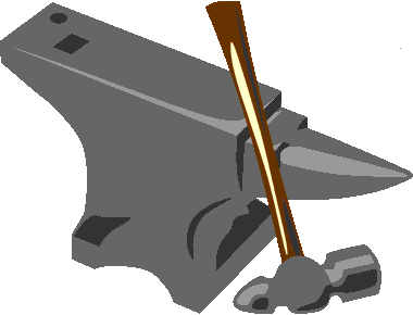 Blacksmiths Anvil & hammer
